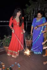 Rakhi Sawant celeberates Diwali with family in Andheri, Mumbai on 11th Nov 2012 (29).JPG