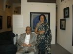 S H RAZA  & KASTURI WADHWANI  at SH Raza art show in Jehangir, Mumbai on 27th Nov 2012.jpg