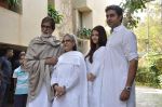 Amitabh Bachchan, Jaya Bachchan, Aishwarya Rai, Abhishek Bachchan pledge their support towards the girl child through Plan India at his home on 9th Feb 2013 (321).JPG