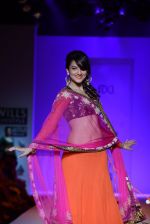 Gauhar Khan walks the ramp for Joy Mitra Show at Wills Lifestyle India Fashion Week 2013 Day 3 in Mumbai on 15th March 2013 (57).JPG