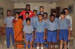 Chris Gayle and Siddharth Mallya spend time with NGO kids in Worli, Mumbai on 26th April 2013 (25).JPG