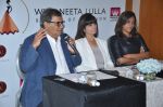 Subhash Ghai, Ms. Neeta Lulla and Ms. Meghna Ghai-Puri at the formal launch of the Whistling Woods- Neeta Lulla School of Fashion.JPG