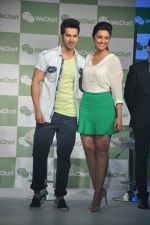 Varun Dhawan and Parineeti Chopra launch WeChat in India in Taj Colaba, Mumbai on 14th May 2013 (31).JPG