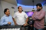 B.N.Ojha (Director) with Dhananjay Kumar Yadav with Vijay Pandey  at the song recording for the Film Janta vs Janardan - Aam Aadmi (3).JPG