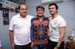 Dhananjay Kumar Yadav (Producer), Adesh Srivastav (Music Director)  and Sonu Nigam at the recording of a song for Dhananjay Films Pvt Ltd_s film - Janta Vs Janardan    DSC_7828.JPG