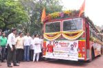Abhishek Bachchan flags off 2 BEST buses along with Mayor of Mumbai Sunil Prabhu and Yuva Sena President Aditya Thackrey in Mayor_s Bungalow on 8th July 2013 (16).JPG