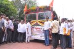 Abhishek Bachchan flags off 2 BEST buses along with Mayor of Mumbai Sunil Prabhu and Yuva Sena President Aditya Thackrey in Mayor_s Bungalow on 8th July 2013 (23).JPG