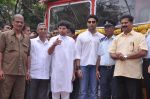 Abhishek Bachchan flags off 2 BEST buses along with Mayor of Mumbai Sunil Prabhu and Yuva Sena President Aditya Thackrey in Mayor_s Bungalow on 8th July 2013 (46).JPG