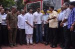Abhishek Bachchan flags off 2 BEST buses along with Mayor of Mumbai Sunil Prabhu and Yuva Sena President Aditya Thackrey in Mayor_s Bungalow on 8th July 2013 (47).JPG