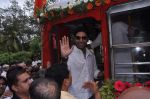 Abhishek Bachchan flags off 2 BEST buses along with Mayor of Mumbai Sunil Prabhu and Yuva Sena President Aditya Thackrey in Mayor_s Bungalow on 8th July 2013 (59).JPG