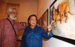 Dinesh Hingoo inaugurated the painting exhibition Artist Aku Jha on 30th July 2013 (1).JPG