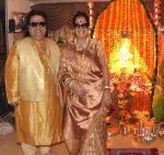 Bappi Lahiri and Chitrani Lahiri at Bappi Lahiri_s Ganpati celebrations in Mumbai on 9th Sept 2013.jpg