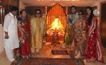 Govind Bansal, Rema Bansal, Bappi Lahiri, Bappa Lahiri, Chitrani Lahiri, Tanisha Verma Lahiri at Bappi Lahiri_s Ganpati celebrations in Mumbai on 9th Sept 2013.jpg