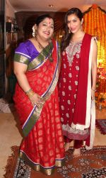 Rema Bansal and Sophie Chaudhary at Bappi Lahiri_s Ganpati celebrations in Mumbai on 9th Sept 2013.jpg