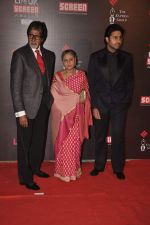Amitabh Bachchan, Jaya and Abhishek bachchan at 20th Annual Life OK Screen Awards in Mumbai on 14th Jan 2014(467)_52d67c59c829a.JPG