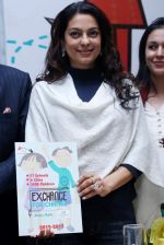Juhi Chawla at the launch of Exchange for Change program Indian & Pakistani School Children, organised by Indian NGO Routes 2 Roots and Citizen Arcive of Pakistan on 15th jan 2014 (8)_52d7cb4cd2107.JPG