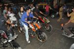 Varun Dhawan takes Ekta Kapoor for a bike ride to promote Main Tera Hero in Goregaon, Mumbai on 31st March 2014 (31)_533aa52fb1e78.JPG