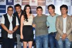 Aamir Khan, Subhash Ghai, Kriti Sanon, Sajid Nadiadwala, Tiger Shroff at Heropanti launch in Mumbai on 4th April 2014 (121)_533fd94d1a5fd.JPG
