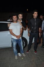 Karan Johar, Ranbir Kapoor, Vikas Bahl at Wrap-up bash of Bombay Velvet in Mumbai on 16th April 2014 (15)_534faca669f54.JPG