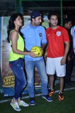 Ranbir Kapoor, Deeksha Seth plays soccer with Armaan Jain to promote Lekar Hum Deewana Dil in Chembur, Mumbai on 17th June 2014 (151)_53a178cd65d97.JPG