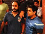 Akhilesh Jain( Producer) Gurmmeet Singh (Director) in the still from movie Sharafat Gayi Tel Lene_53c2628555a8c.jpg