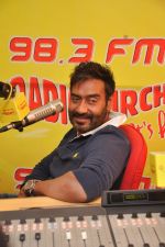 Ajay Devgn at Radio Mirchi Mumbai studio for the promotion of upcoming movie Action Jackson (3)_547ea48838852.JPG