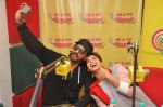 Jacqueline Fernandez & Arjun Rampal at Radio Mirchi Mumbai studio for the promotion of Roy (4)_54acc702b23e8.JPG