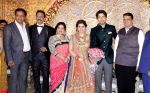 Devendra Fadnabis, with Bhai Jagtap alongwith Manali Jagtap and Vicky Shoor   at Designer Manali Jagtap_s Wedding Reception in Mumbai on 11th Feb 2015 _54dc6588654fe.JPG