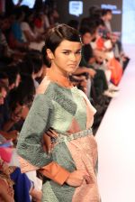 Model walks the ramp for Frou Frou at Lakme Fashion Week 2015 Day 1 on 18th March 2015 (81)_550a9d1cd19a7.JPG