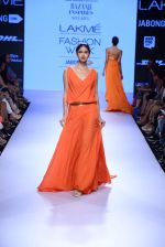 Model walks the ramp for Mulmul Show at Lakme Fashion Week 2015 Day 2 on 19th March 2015 (120)_550c0aba6c454.JPG