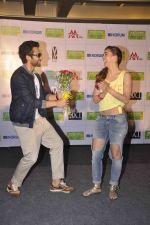 Jackky Bhagnani and Lauren Gottlieb at promotions for welcome to karachi in thane on 2nd May 2015 (41)_554603201fb77.JPG