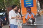 Jackky Bhagnani, Lauren Gottlieb at Welcome to Karachi promotions in Karachi Sweets, Bandra on 15th May 2015 (41)_5557295bd33fd.JPG