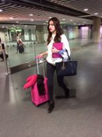 Amyra Dastur spotted at the airport on her way to London for her next film Ticket To Bollywood on 24th July 2015 (3)_55b2576a8c941.jpg