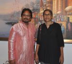 Paramesh Paul and Vipta Kapadia at Paramesh_s art show inauguration at Jehangir Art Gallery_55d432bd2df9c.jpg