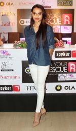 Miss India Gail D�silva at the launch of the _Femina To Your Rescue_ app at Police Gymkhana, Mumbai_5630946258c1e.jpg