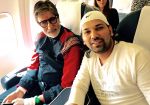 amitabh bachchan & shadab faridi while going for a show to Chennai on 11th March 2016 (1)_56e3fa8adede9.jpg