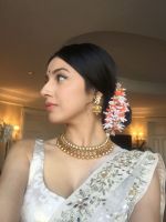 Divya Khosla  Spotted wearing a gorgeous cream lehenga by ace designer Vikram Phadnis and Jewellery by Shobha Shringar  (1)_5770a16830b42.JPG