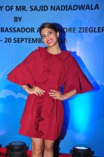 Jacqueline Fernandez at the launch of Sajid Nadiadwala_s france honours on 20th Sept 2016 (118)_57e237f5b95fb.JPG