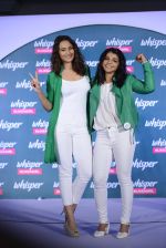 Sonakshi Sinha and Sakshi Malik at Whisper new campaign launch on 20th Sept 2016 (60)_57e23024593f3.JPG