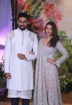 Aishwarya Rai Bachchan, Abhishek Bachchan at Sonam Kapoor and Anand Ahuja's Wedding Reception on 8th May 2018