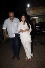 Janhvi Kapoor, Boney Kapoor spotted at Arjun Kapoor's house in juhu on 11th Aug 2018