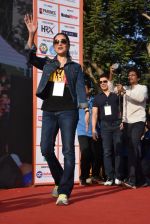 Madhuri Dixit flags off the Half Marathon with over 4000 plus mumbaikars for fitter mumbai on 11th Feb 2019