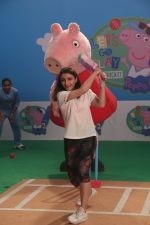Soha Ali Khan shooting fun cricket videos with kids’ favourite, Peppa Pig and George on 22nd June 2019