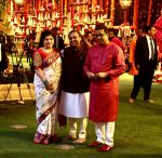 Mukesh Ambani, Raj Thackeray, Sharmila Thackeray at Ambani House Antilia for Ganpati Darshan on 19th Sept 2023 (6)_650ad46185a60.jpeg