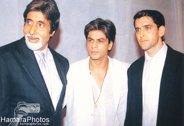 Shahrukh with Amitabh and Hrithik.