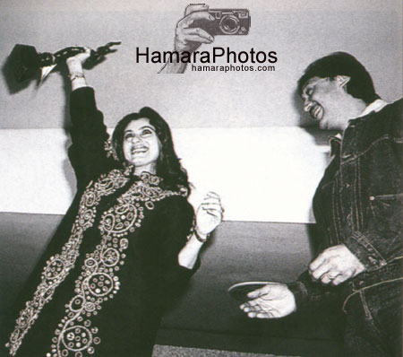 Dimple Kapadia with Jackie Shroff