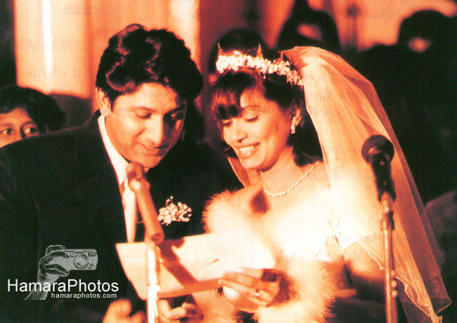 Arshad Warsi and Maria during their wedding