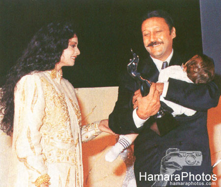Jackie with Rekha in 1990