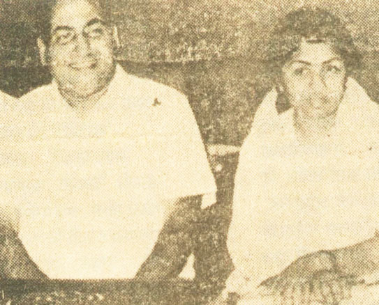 Mohd Rafi with Lata Mangeshkar