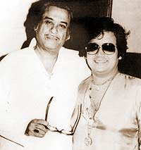 Kishore Kumar with Bappi